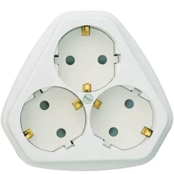 Розетка 3-м СП РС10/16-503 16А IP20 с заземл. защ. шторки бел. Кунцево 5930